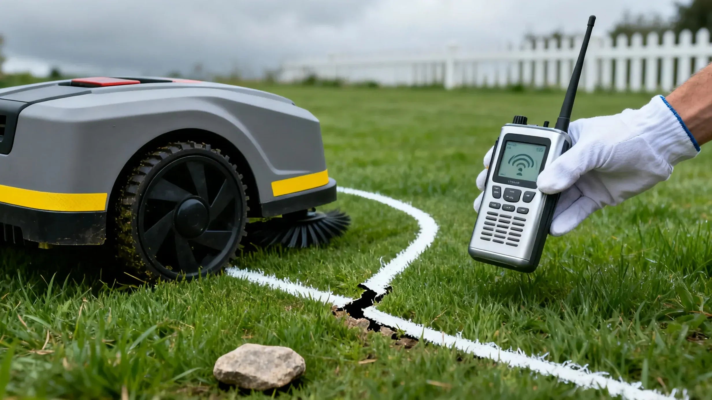 Mähroboter Kabelbruch finden mit Radio