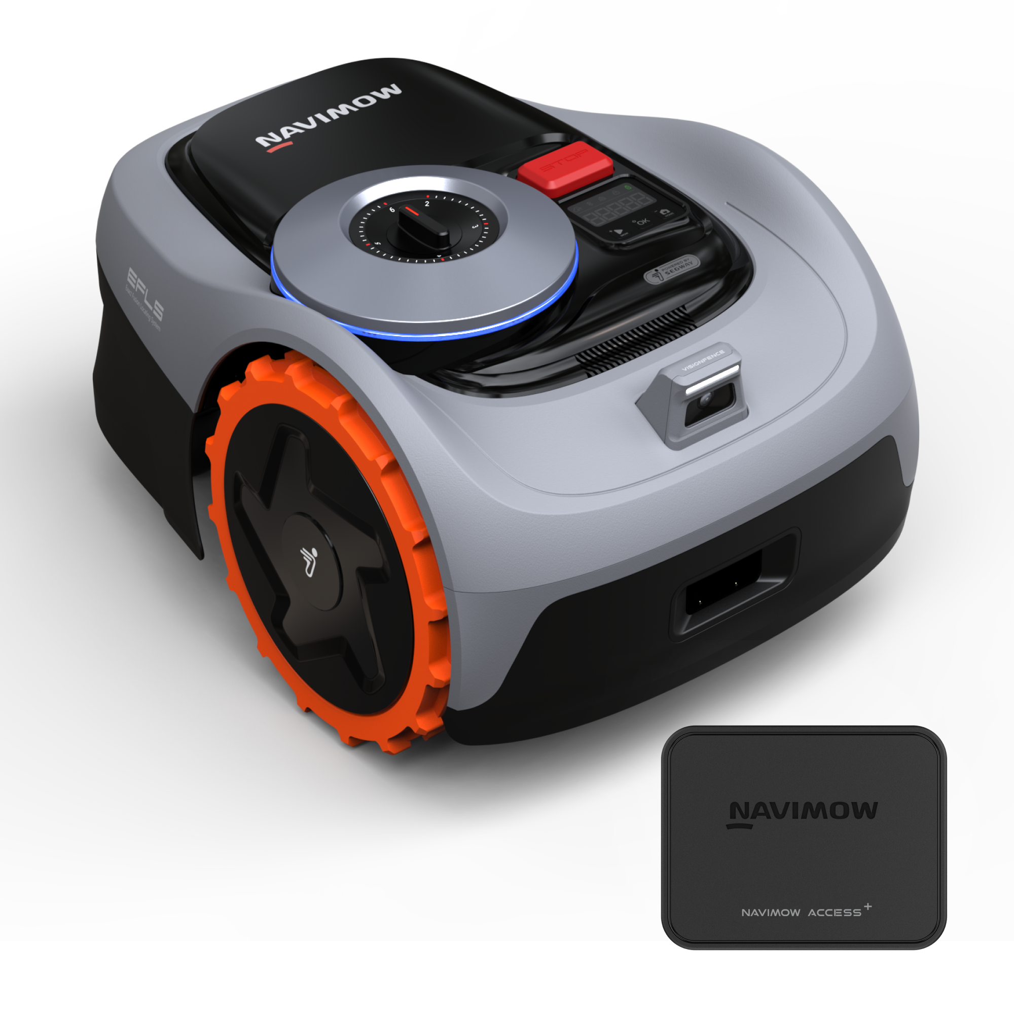 (IT) Navimow i105E - Kit con Modulo 4G, Robot Tagliaerba Senza Filo Perimetrale, RTK+Vision con Pianificazione Percorso, Auto-Mappatura, Evita Ostacoli Automaticamente