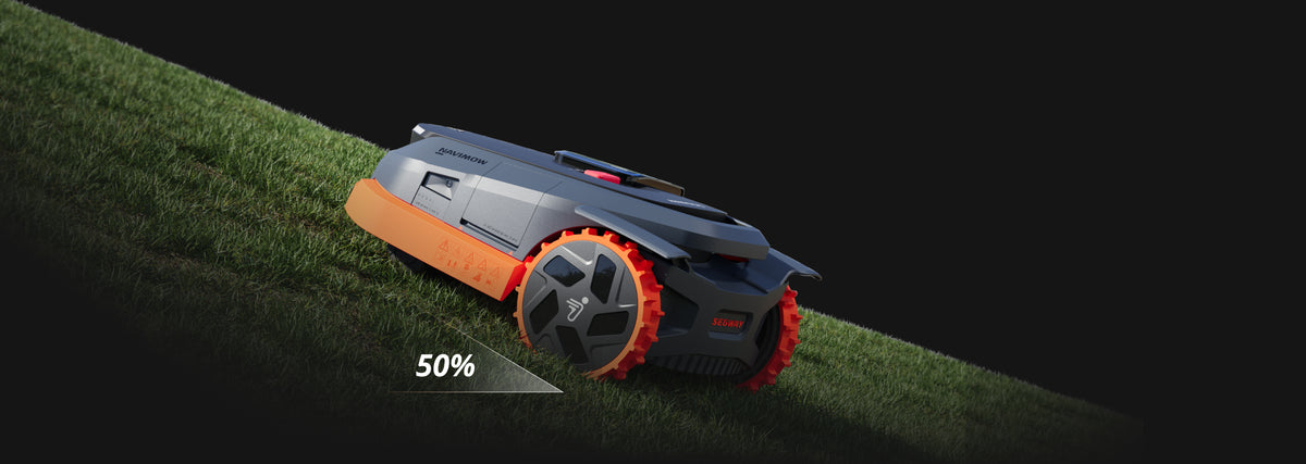 Segway Navimow X350 na strmem naklonu