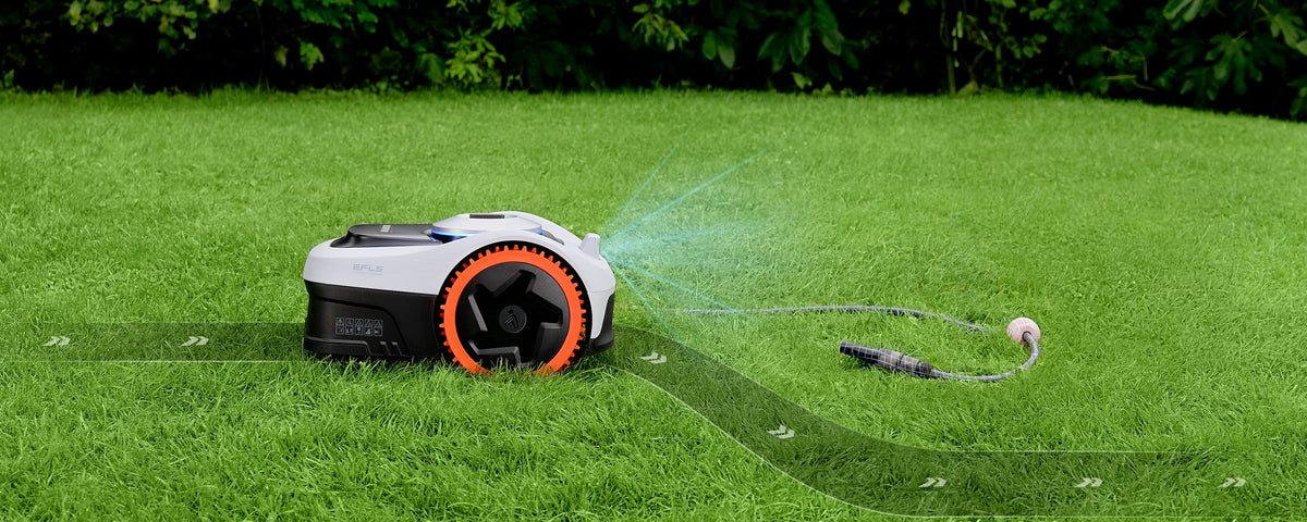 Segway Navimow i205 AWD se izogne vrtni cevi