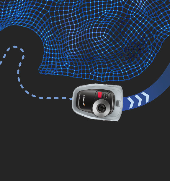 Segway Navimow i Series robot lawn mower follows virtual boundaries.